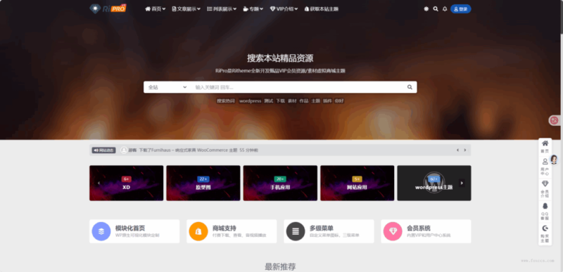 WordPress主题之RiPro v8.6 开心版（资源下载主题源码模板）-奇客源码