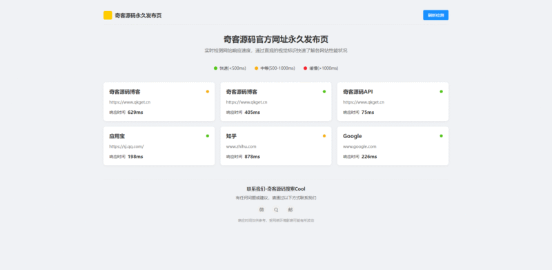 HTML源码 – 导航发布页单页_附测速功能