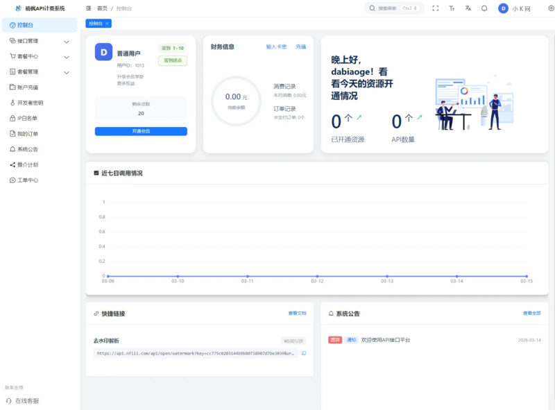 2026全新UI解析计费系统源码 附教程-奇客源码