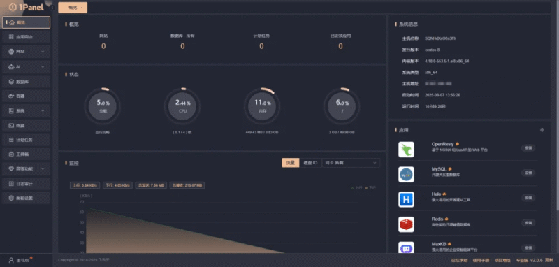 1Panel面板开心版v2.1.0-奇客源码