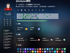 炫酷暗黑程序员个人主页-HTML源码-奇客源码