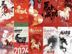 80款2026马年新年海报PSD素材-奇客源码