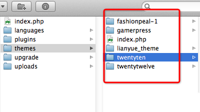 wordpress 从后台数据库修改theme